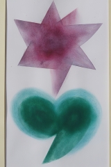 Powdering A, 1996, tempera 70 x 50 cm