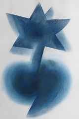 Powdering B, 1996, tempera, 70 x 50 cm